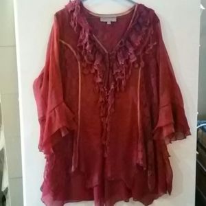 Lace bohemian shirt